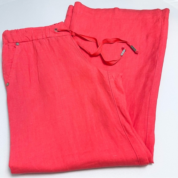 MARCIANO Leauca Drawstring Flare Linen Beach Trouser - Picture 4 of 14